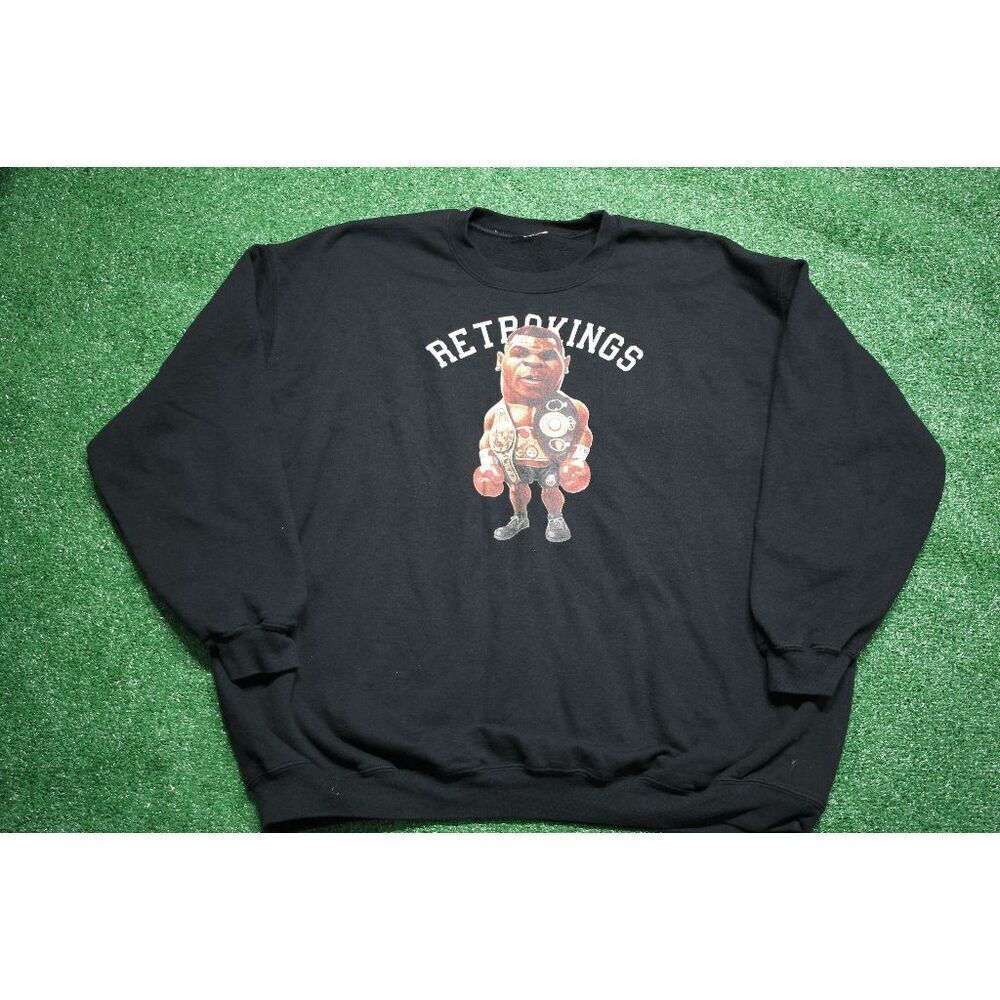 Retro Kings Mike Tyson Graphic Sweatshirt Black Size XL Boxing Champion